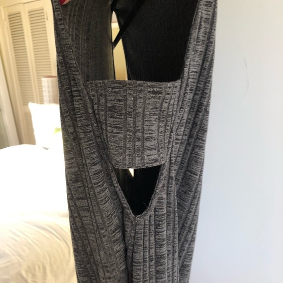 Grey sweater dress with side cut outs - Picture 2 of 3